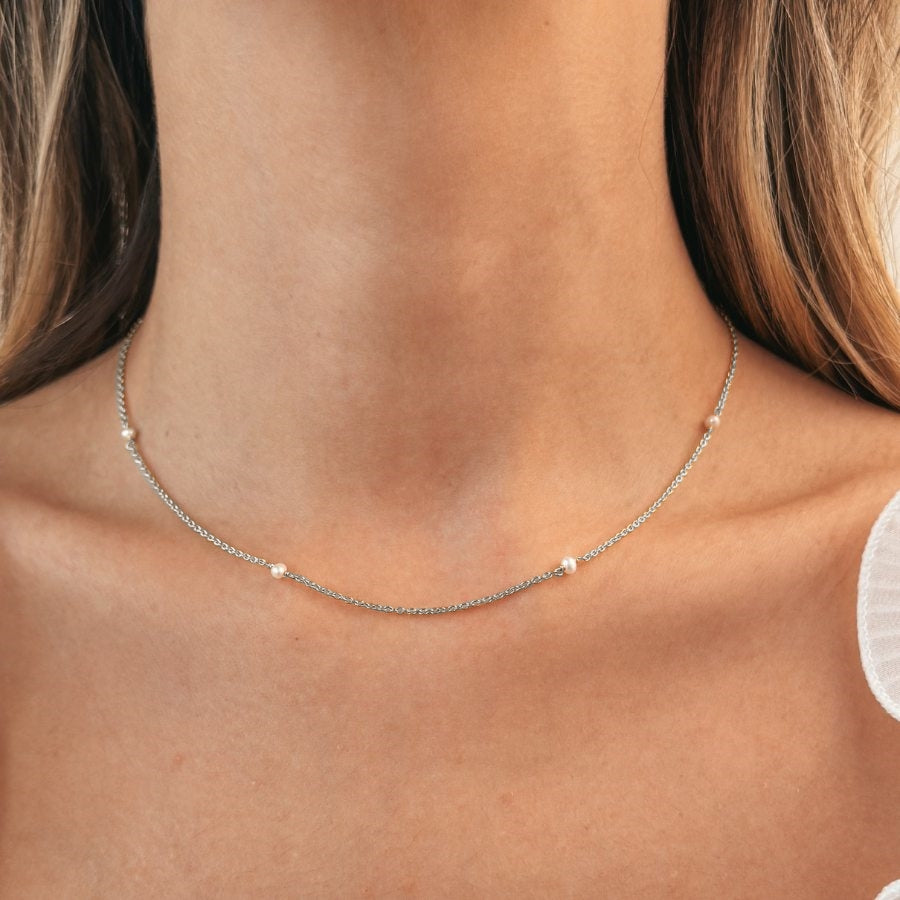 Silberkette Tiny Pearls - Indira