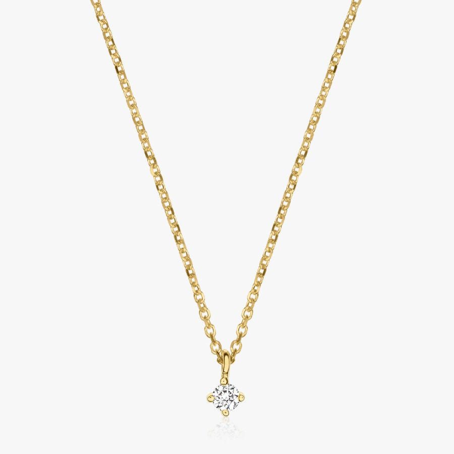 Timeless Goldkette – Diamant 0.03 CT – Indira