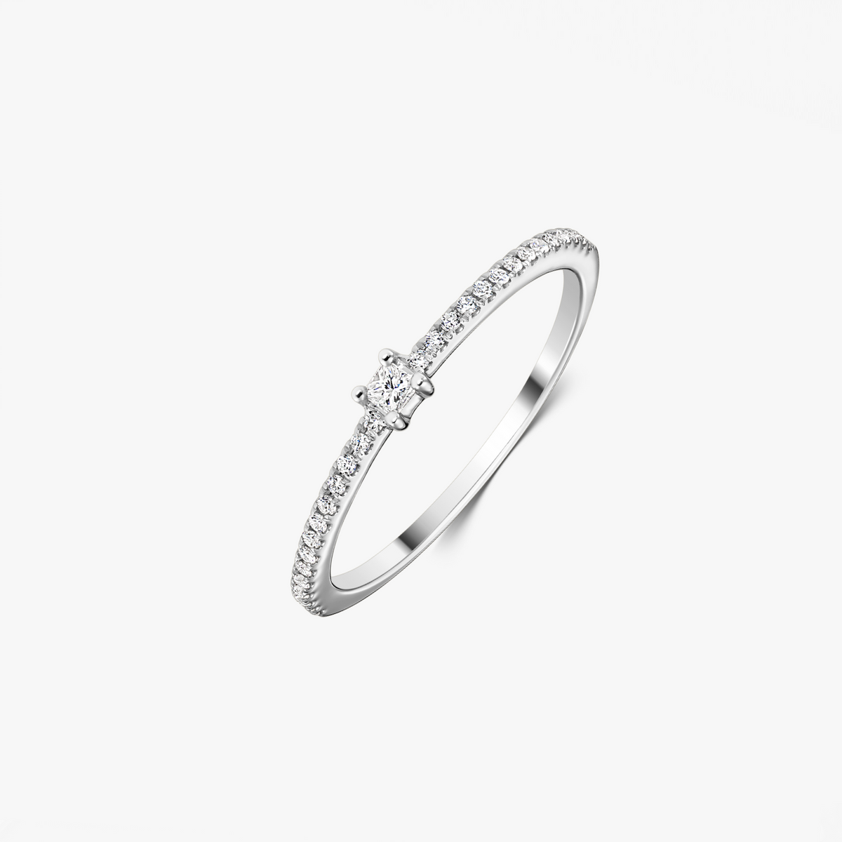 Luma Weißgoldring – Diamanten - Indira