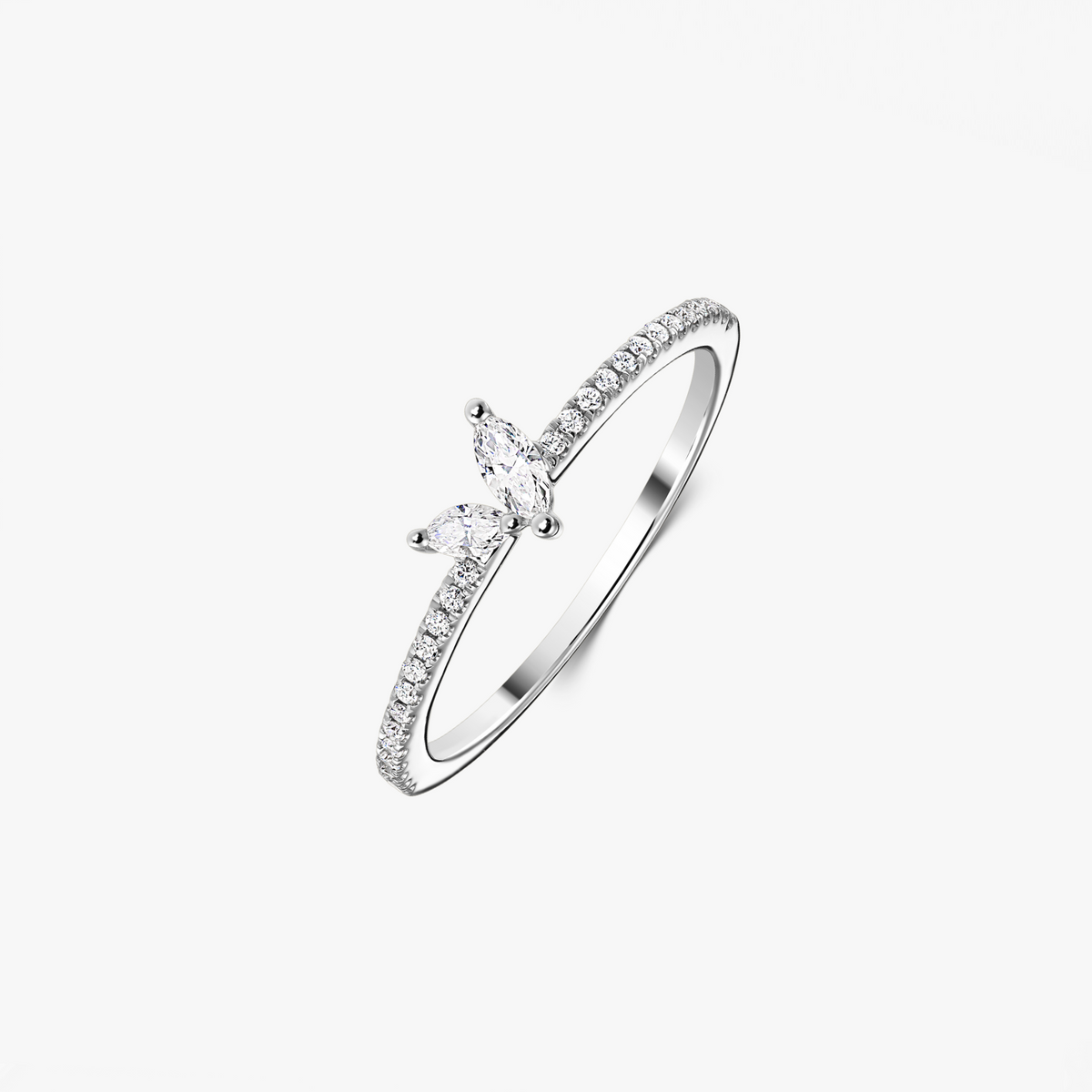 Weißgoldring Yuna – Diamanten - Indira