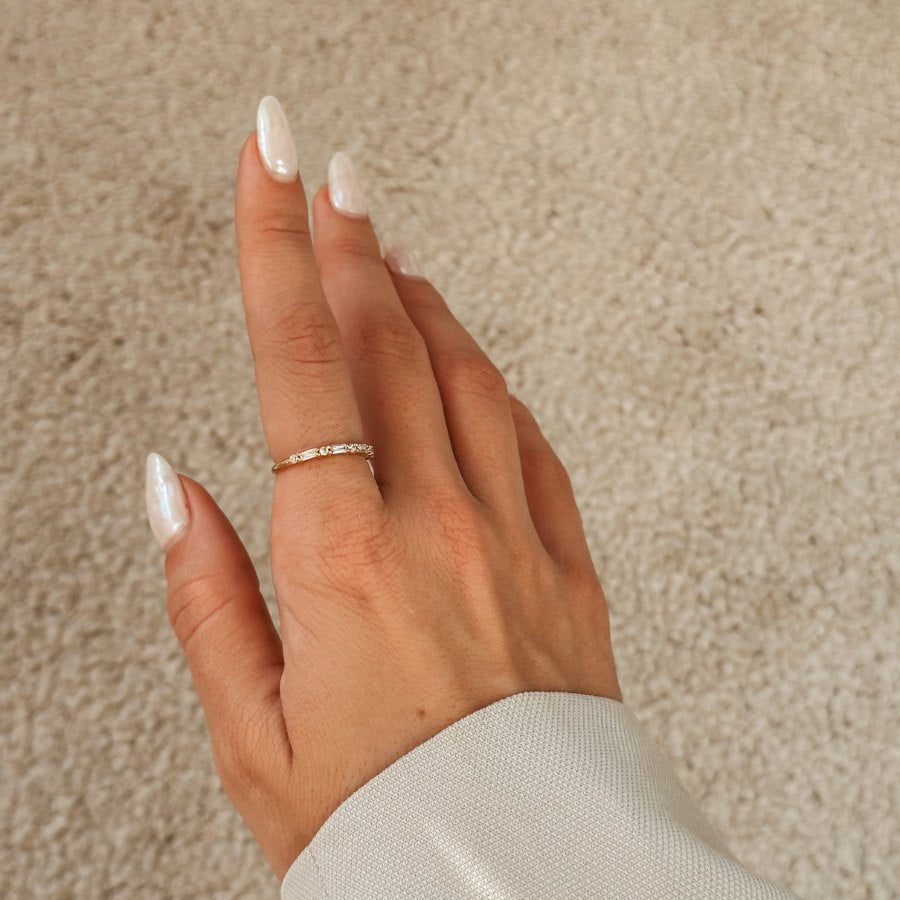 Baguette-Silberring - Zirkonia - Indira