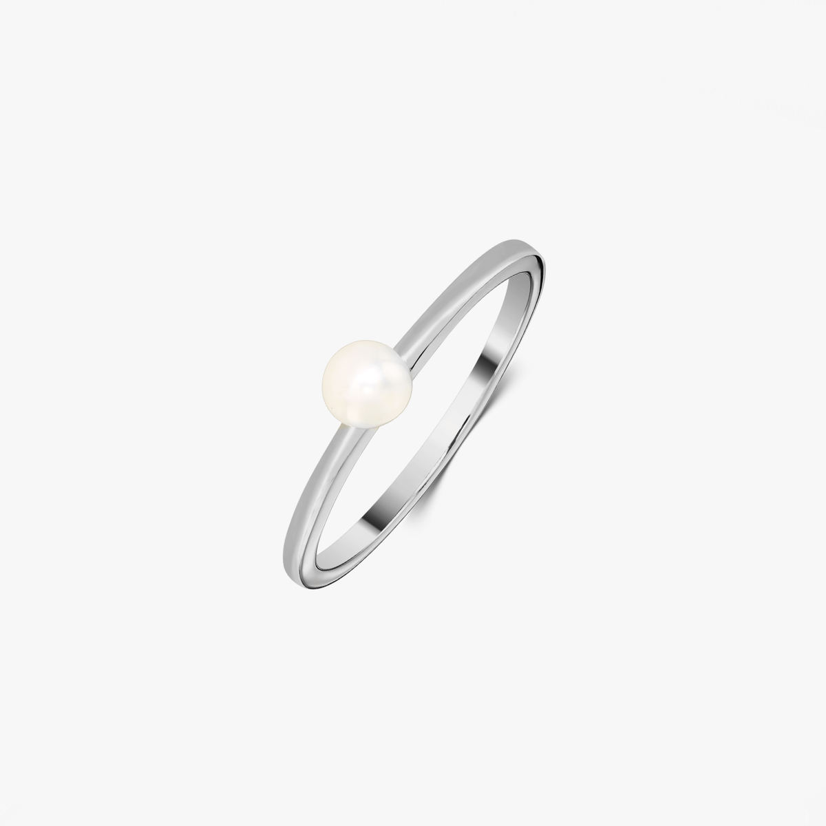 Silberring Pearl Solitaire - Indira