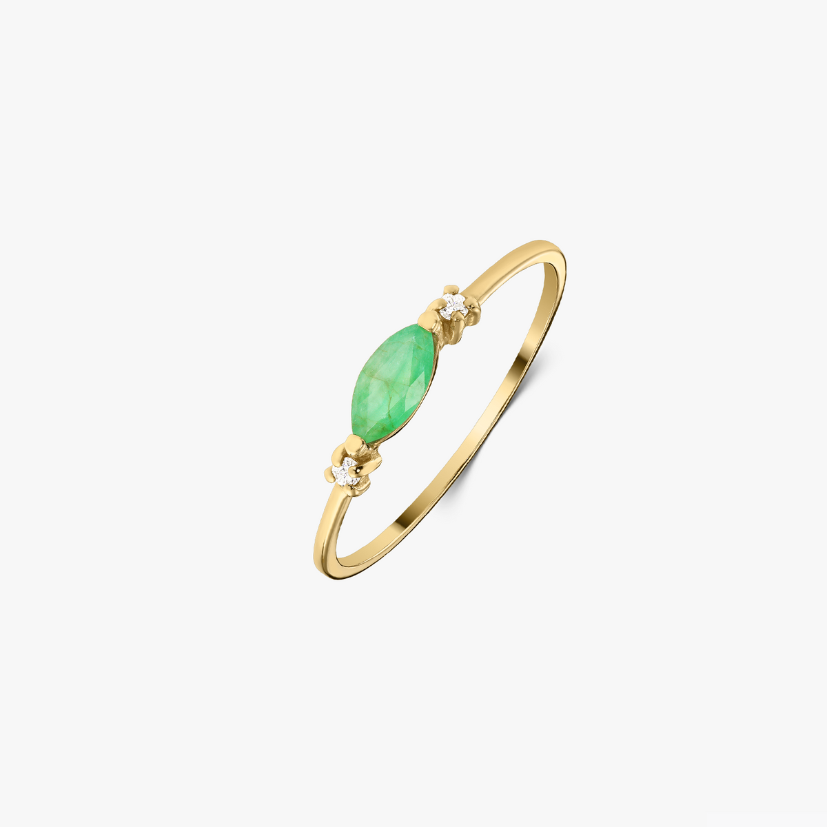 Goldring Camile - Smaragd und Diamanten - Indira