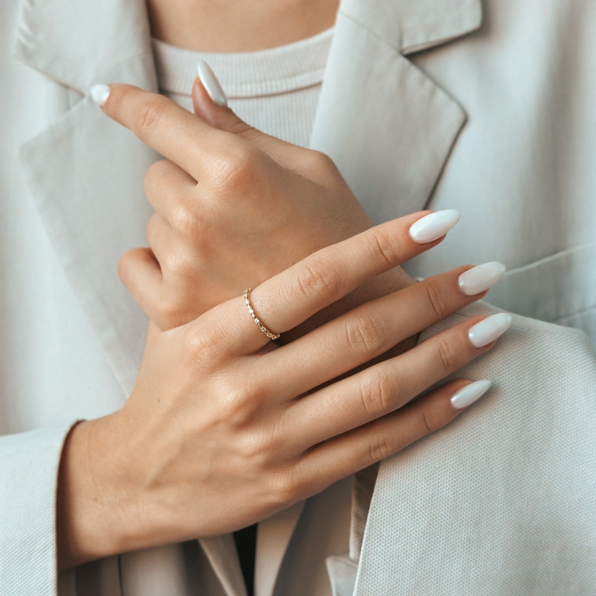 Eterna Ring aus 14k Gelbgold - Zirkonia