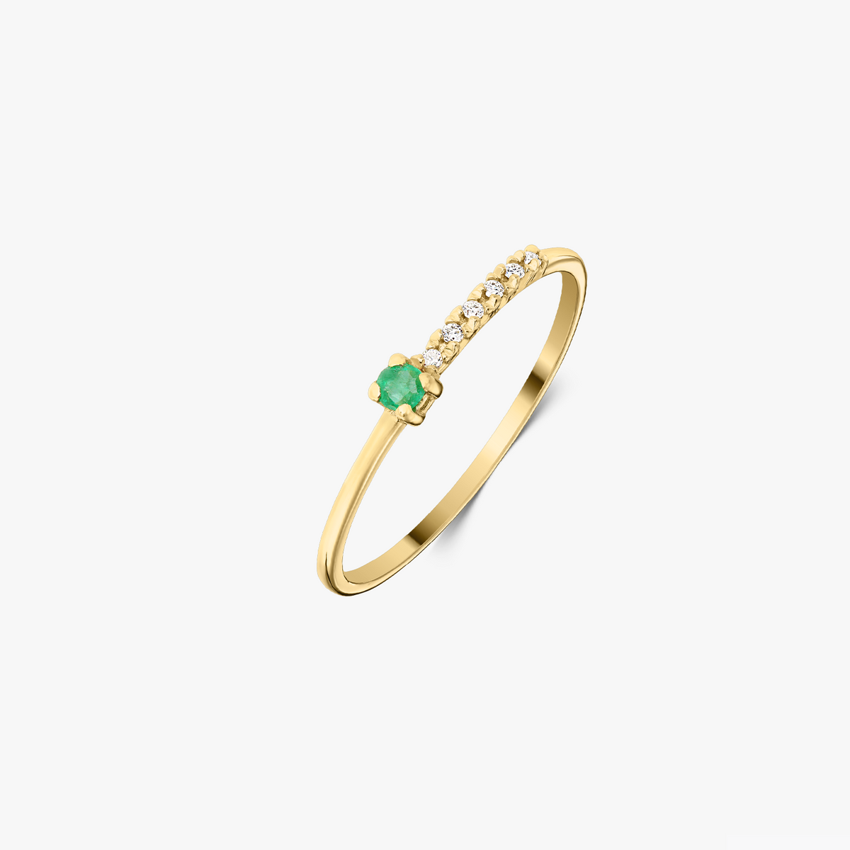 Goldring Lucile - Smaragd und Diamanten - Indira