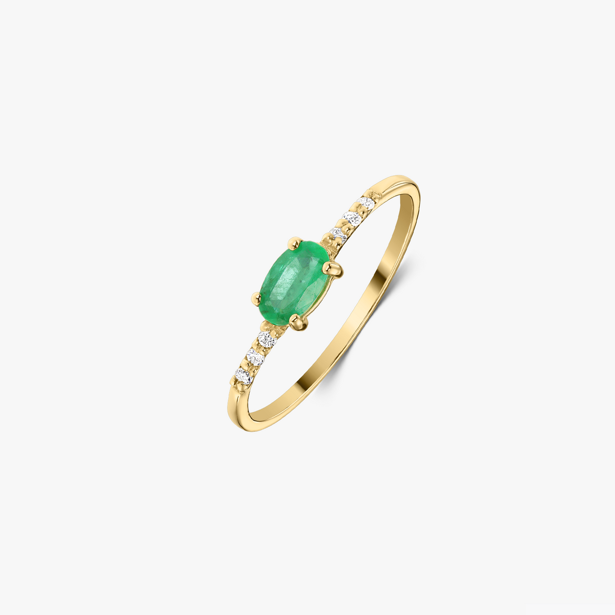Goldring Vivien - Smaragd und Diamanten - Indira