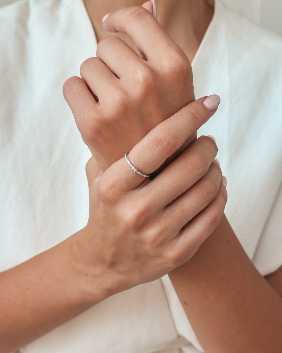 Weißgoldring Luma – Diamanten - Indira
