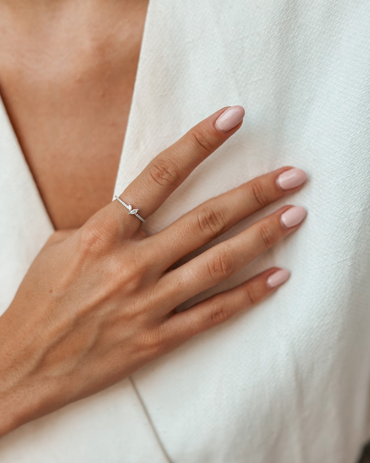 Weißgoldring Yuna – Diamanten - Indira