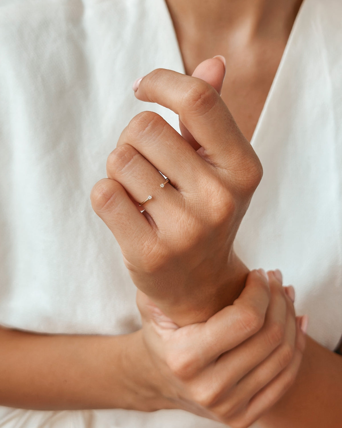 Ava Ring aus Gelbgold – Diamanten - Indira