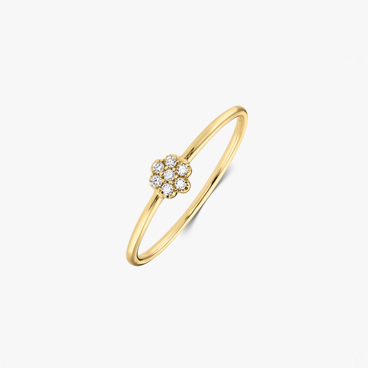 Daisy Gelbgoldring mit Diamanten – Indira