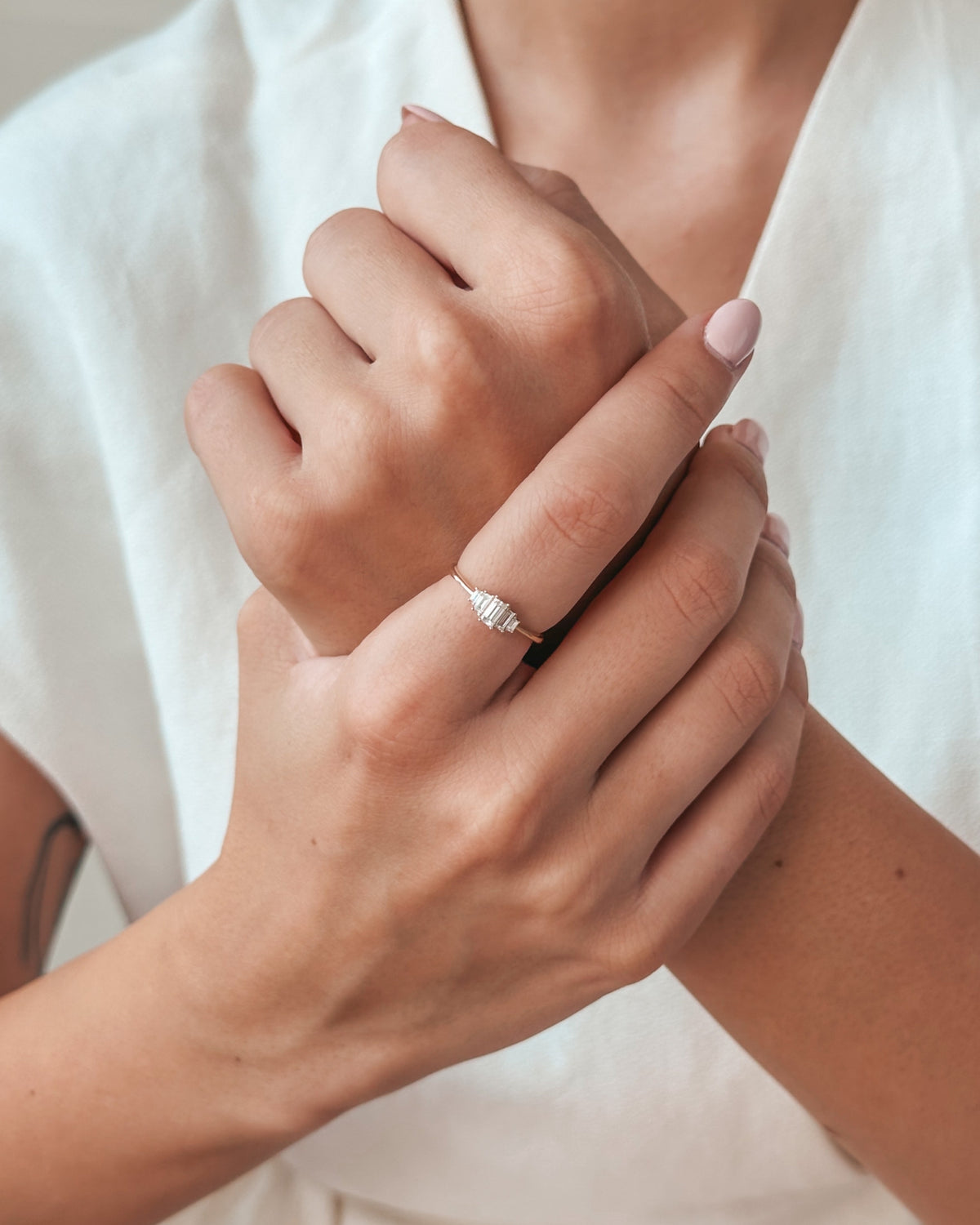 Mira-Ring aus Gelbgold – Diamanten - Indira