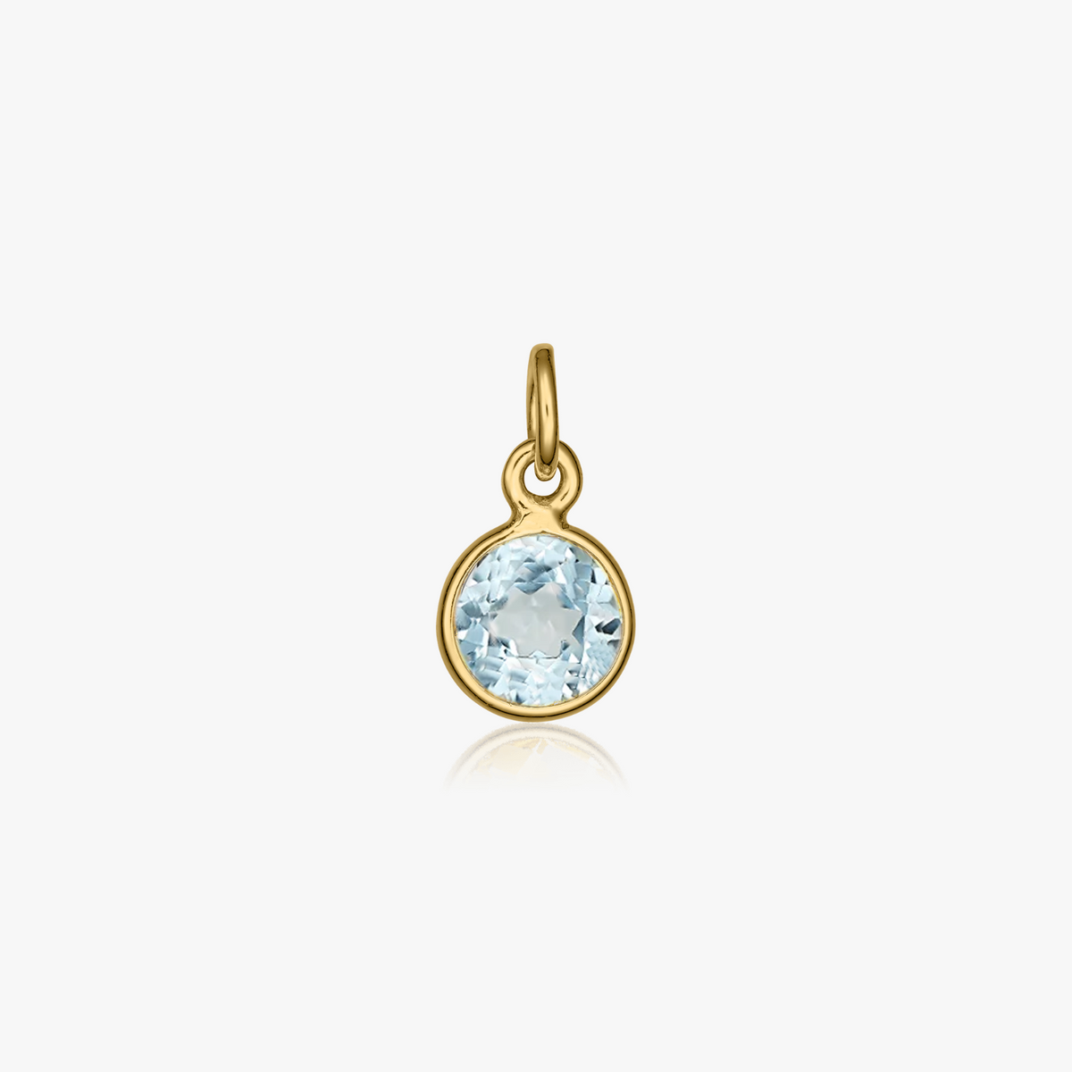 Silberanhänger Birthstone Golden April - Blauer Topas - Indira