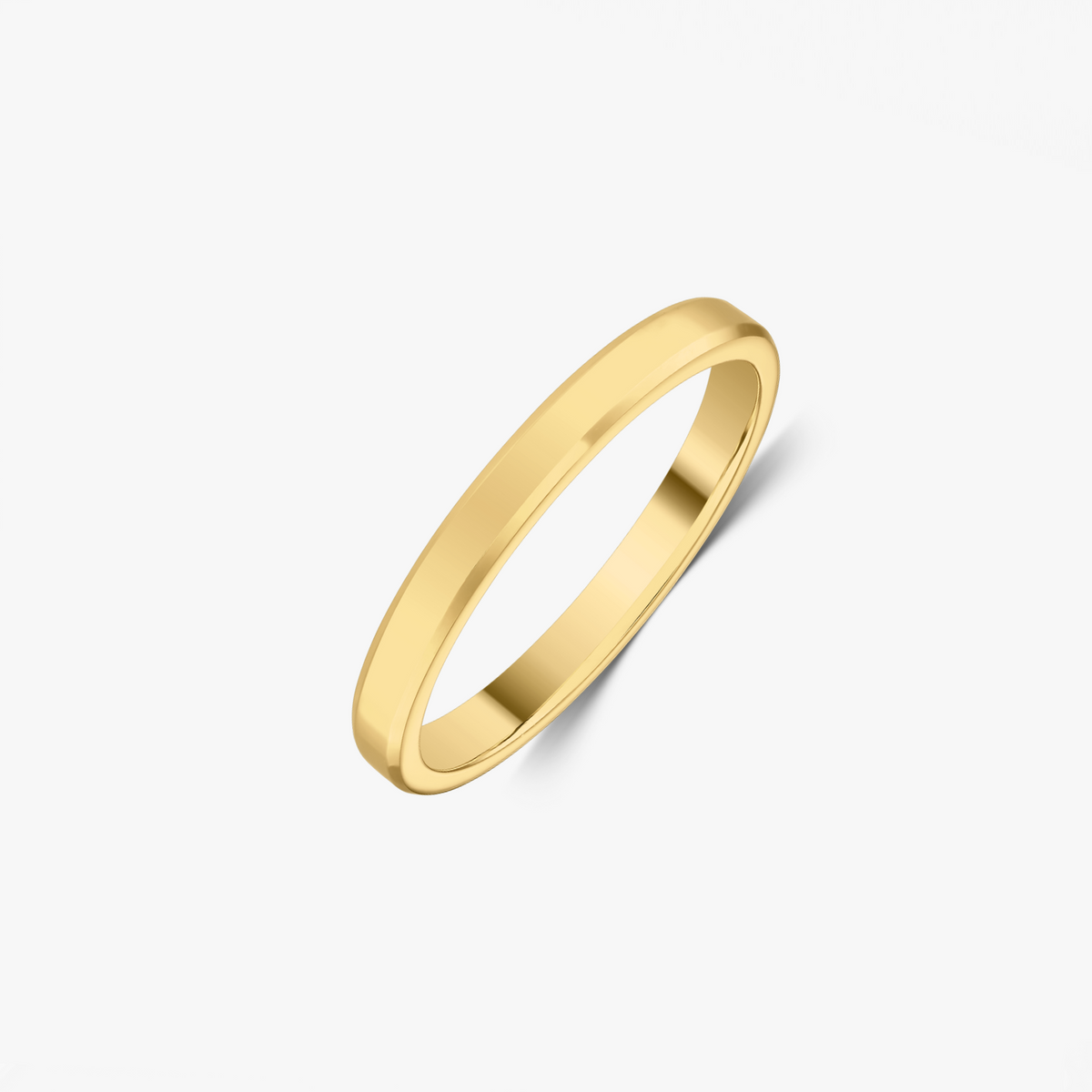 Goldener Trauring Bevel Medium - Indira
