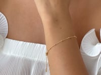 Silberarmband Golden Beaded