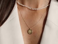 Silberkette Golden Glamour – Zuchtperlen
