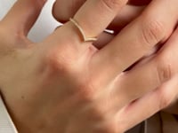 Silberring Golden Simple V - Zirkonia