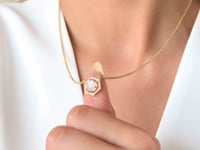 Silberkette Golden Lucy – Mondstein