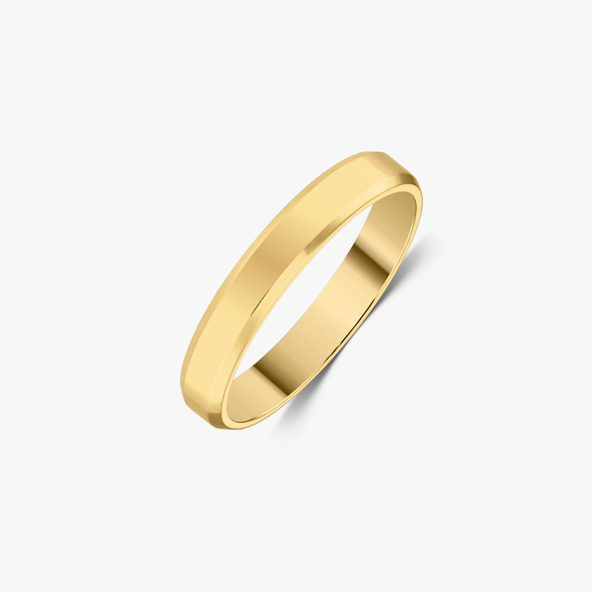 Breiter Bevel-Trauring aus Gold - Indira