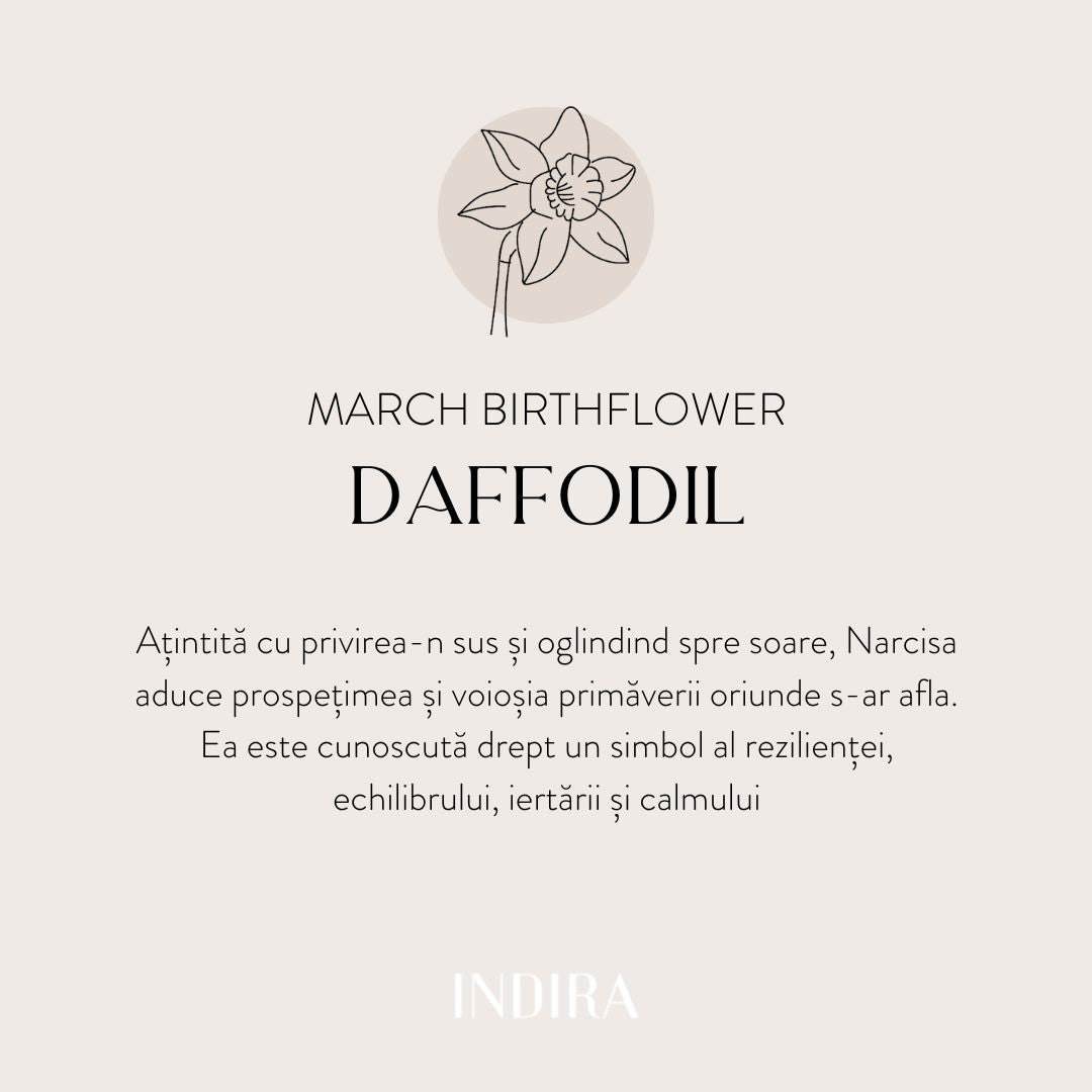 Golden Birthflower Halskette aus Silber