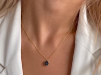 Silberkette Golden Serene - Topaz Blue London