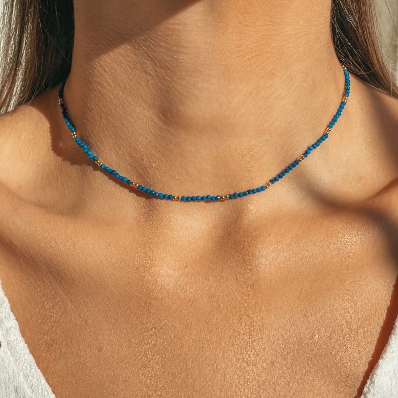 Silberkette Golden SummerScape - Lapislazuli - Indira