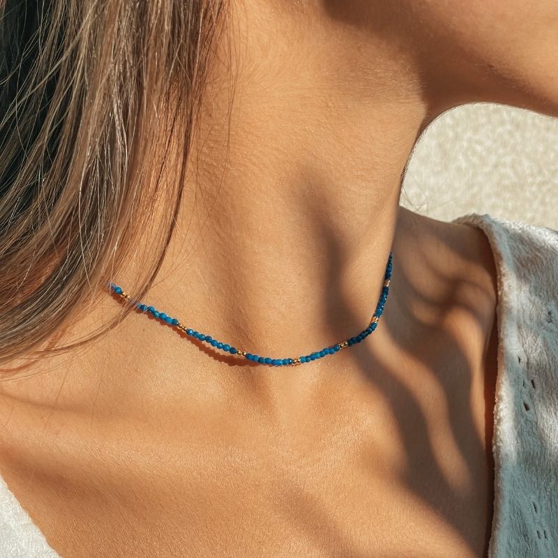Silberkette Golden SummerScape - Lapislazuli - Indira