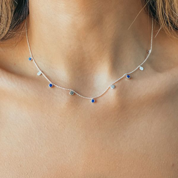 Silberkette Noora - Lapislazuli - Indira