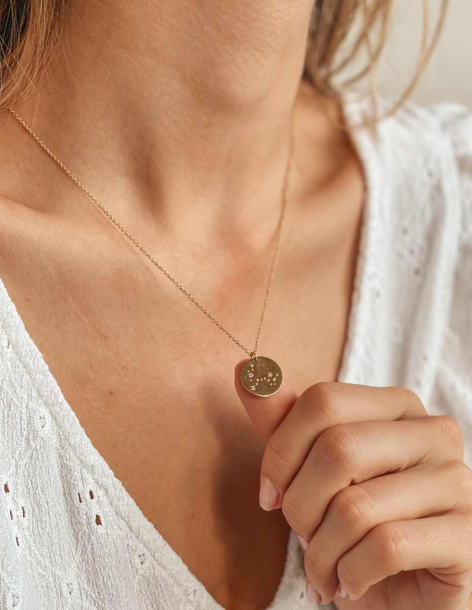 Silberkette Golden Zodiac - Fische - Indira