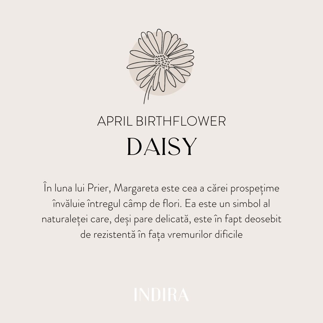 Silberkette Birth Flower Silver - April Daisy - Indira