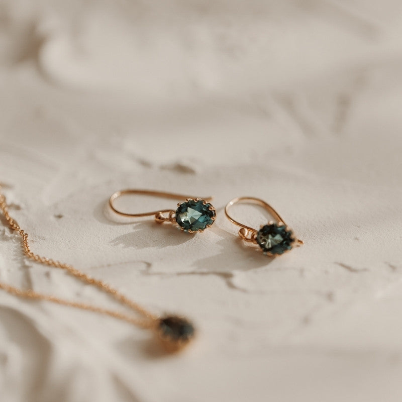 Silberkette Golden Serene - London Blue Topas - Indira