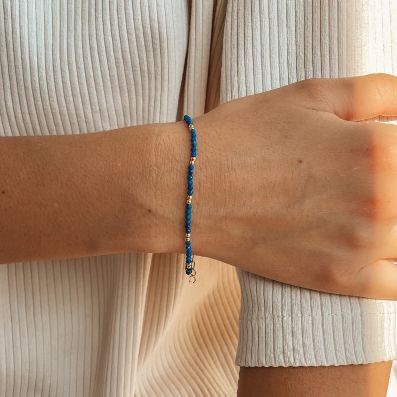 Silberarmband Golden SummerScape - Lapis Lazuli - Indira