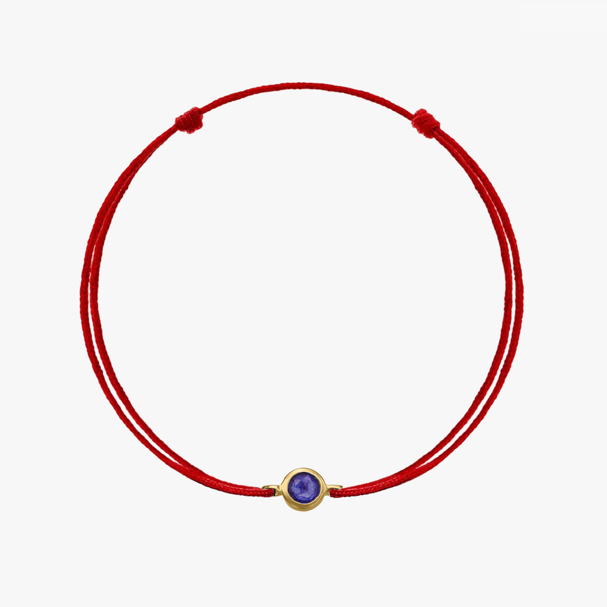Schnurarmband aus Silber Birthstone Golden September - Saphir - Indira