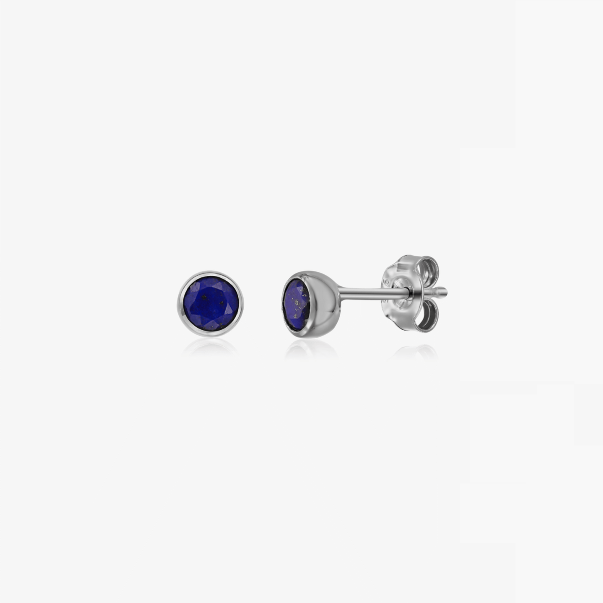 Silberohrringe Birthstone September - Lapis - Indira