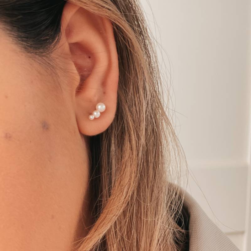 Goldohrringe Tiny Pearls - Indira