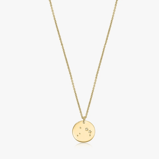 Silberne Halskette Golden Zodiac - Widder - Indira