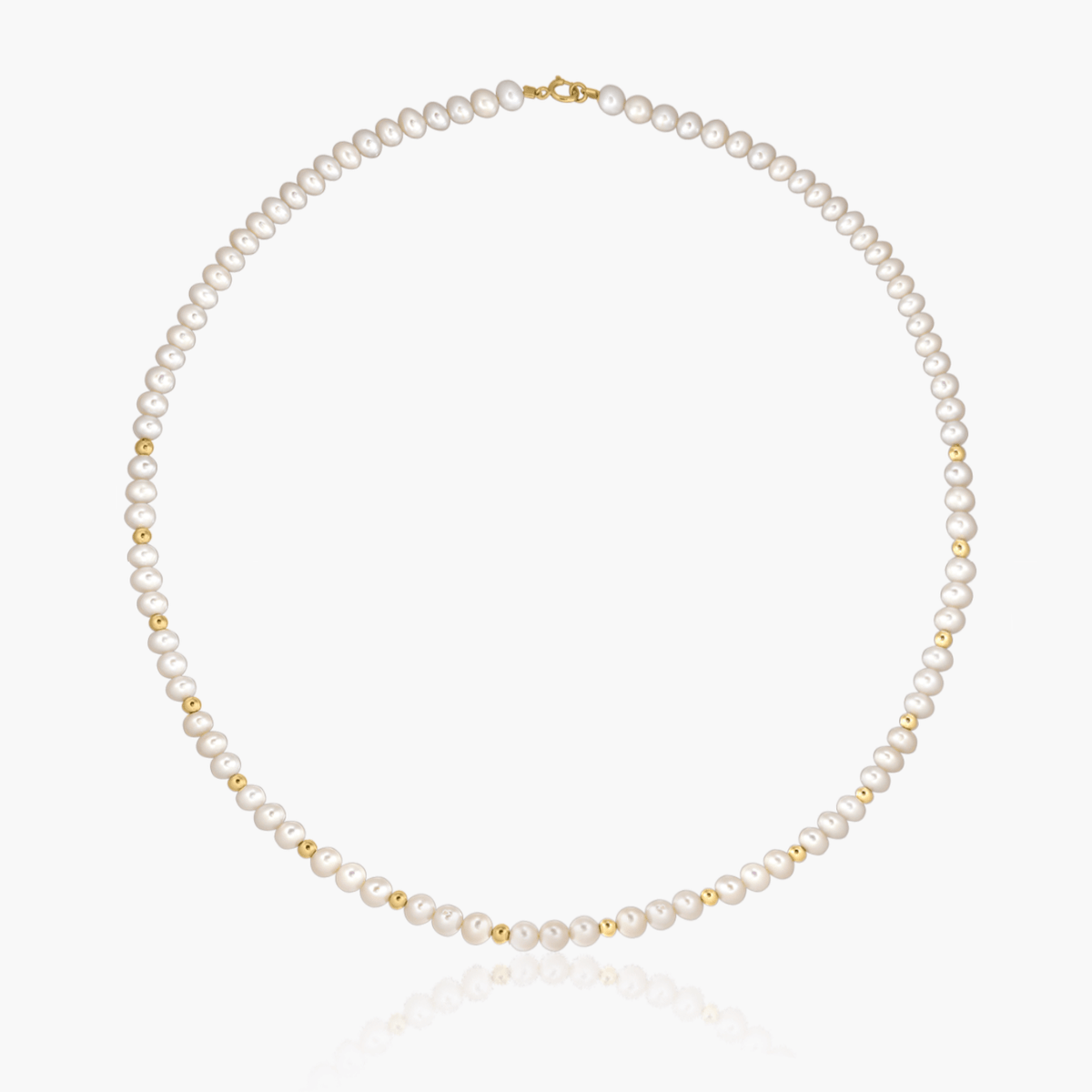 Goldkette Golden Sonet - Natürliche Perlen - Indira