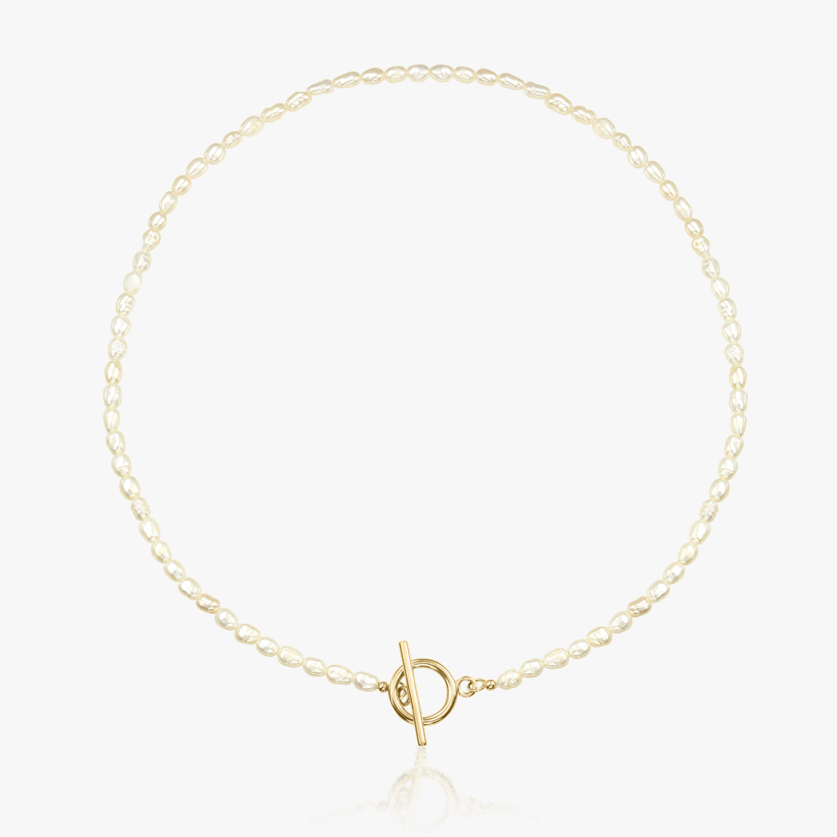 Goldkette Locked - Natürliche Perlen - Indira