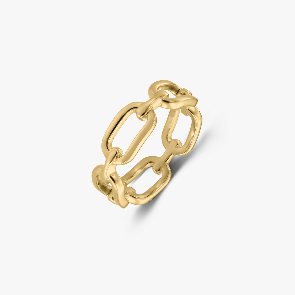 Silberring Golden Chain