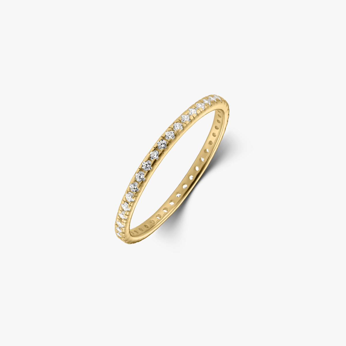 Silberring Golden Classic Eternity - Zirkonia - Indira