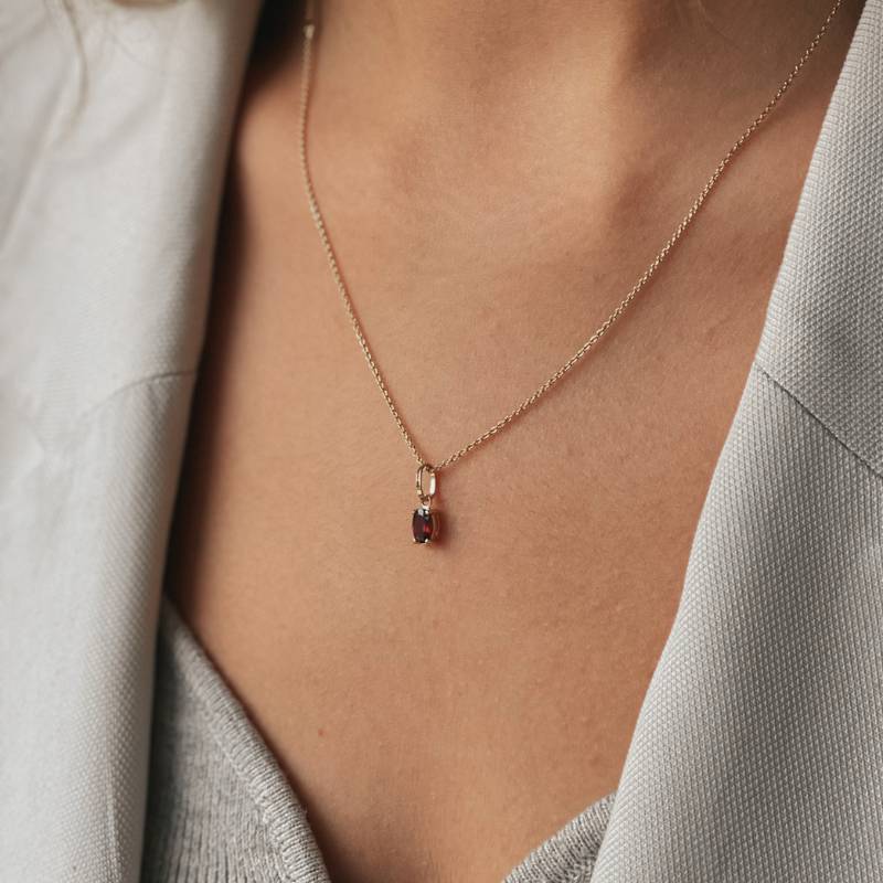 Goldanhänger Red Sparkle - Rhodolith - Indira