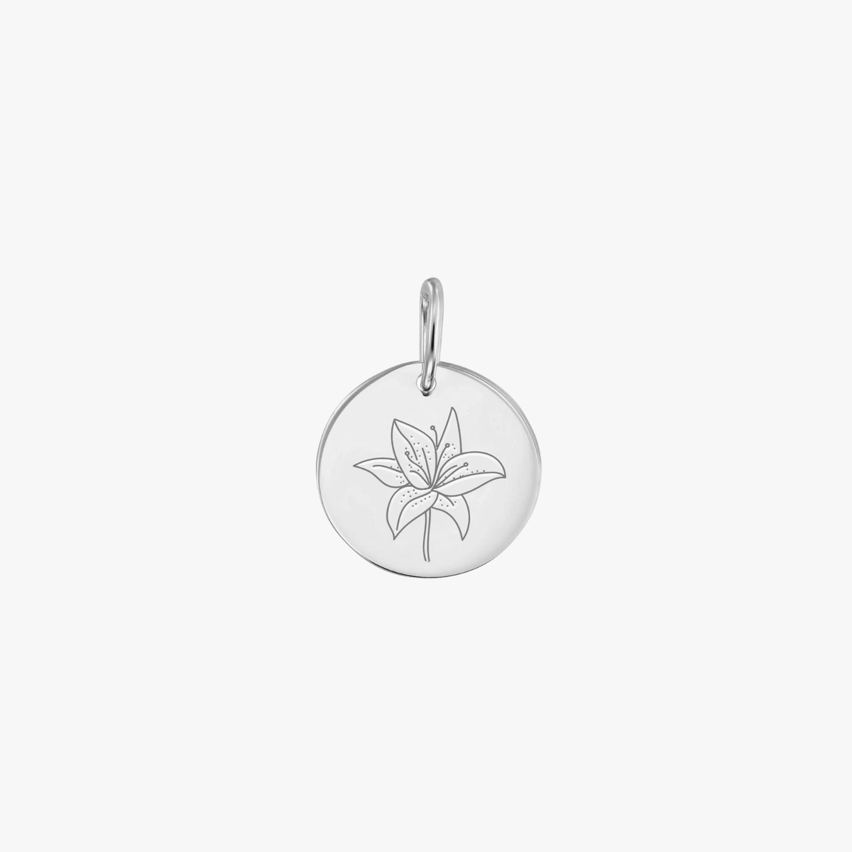 Weißgold-Anhänger Birth Flower - May Lily - Indira