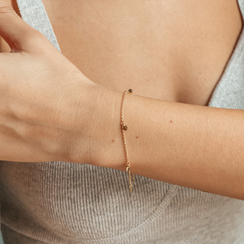 Silberarmband Golden Allegra - Indira