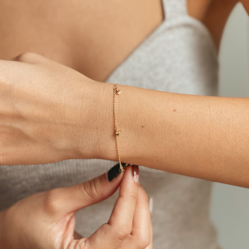 Silberarmband Golden Allegra - Indira