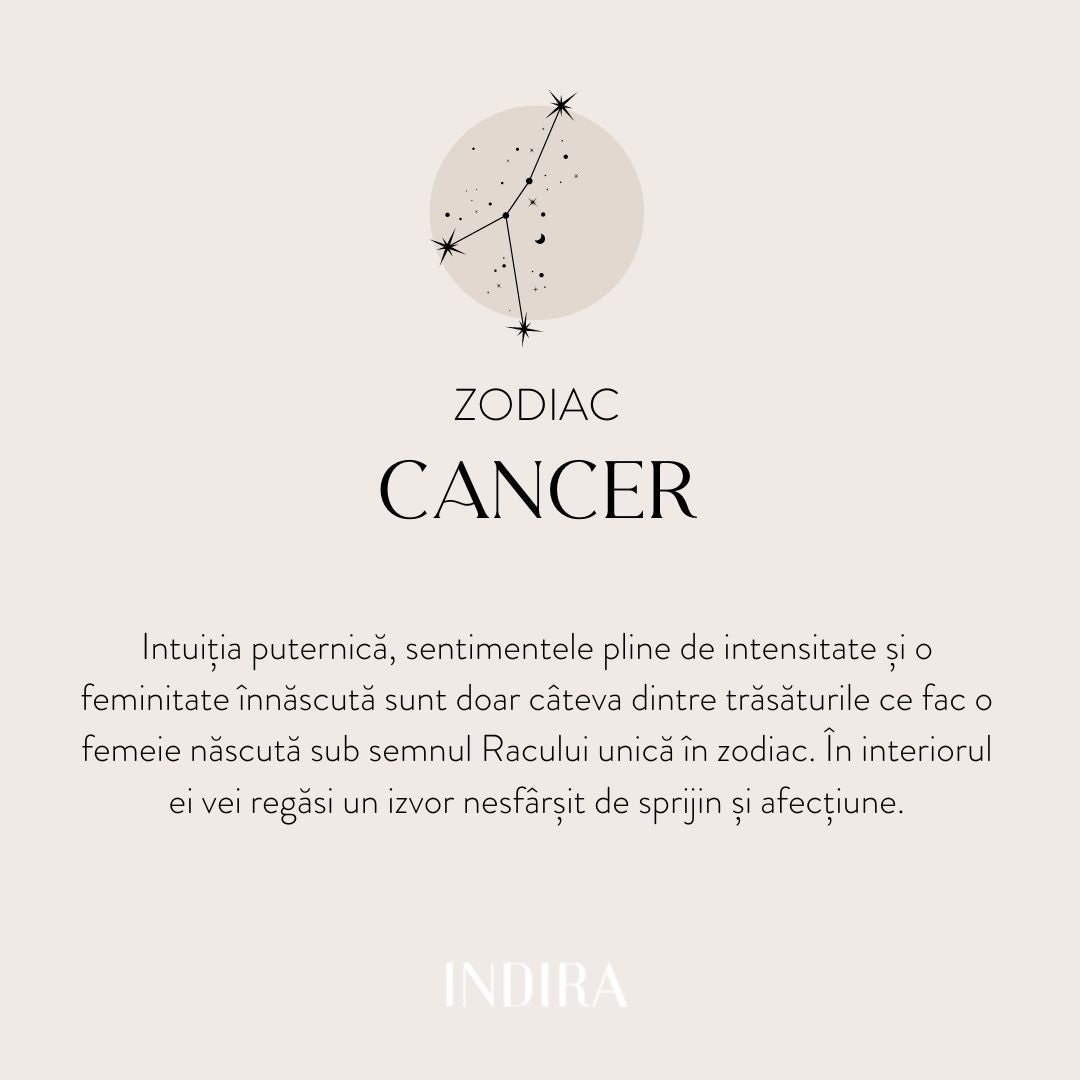 Silberkette Golden Zodiac - Krebs - Indira