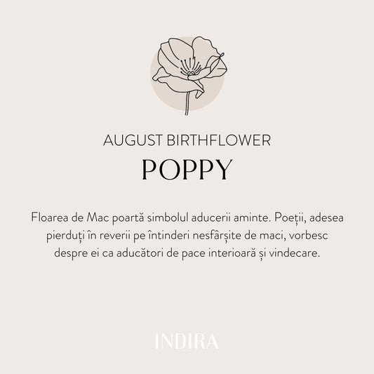 Goldanhänger Birth Flower - August Mohnblume - Indira