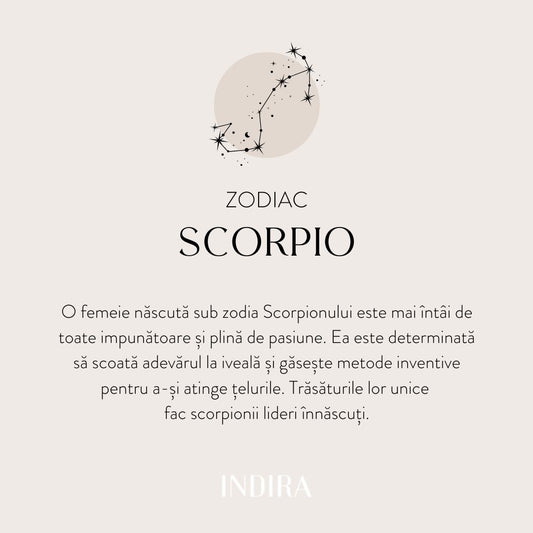 Silberkette Golden Zodiac - Scorpio - Indira